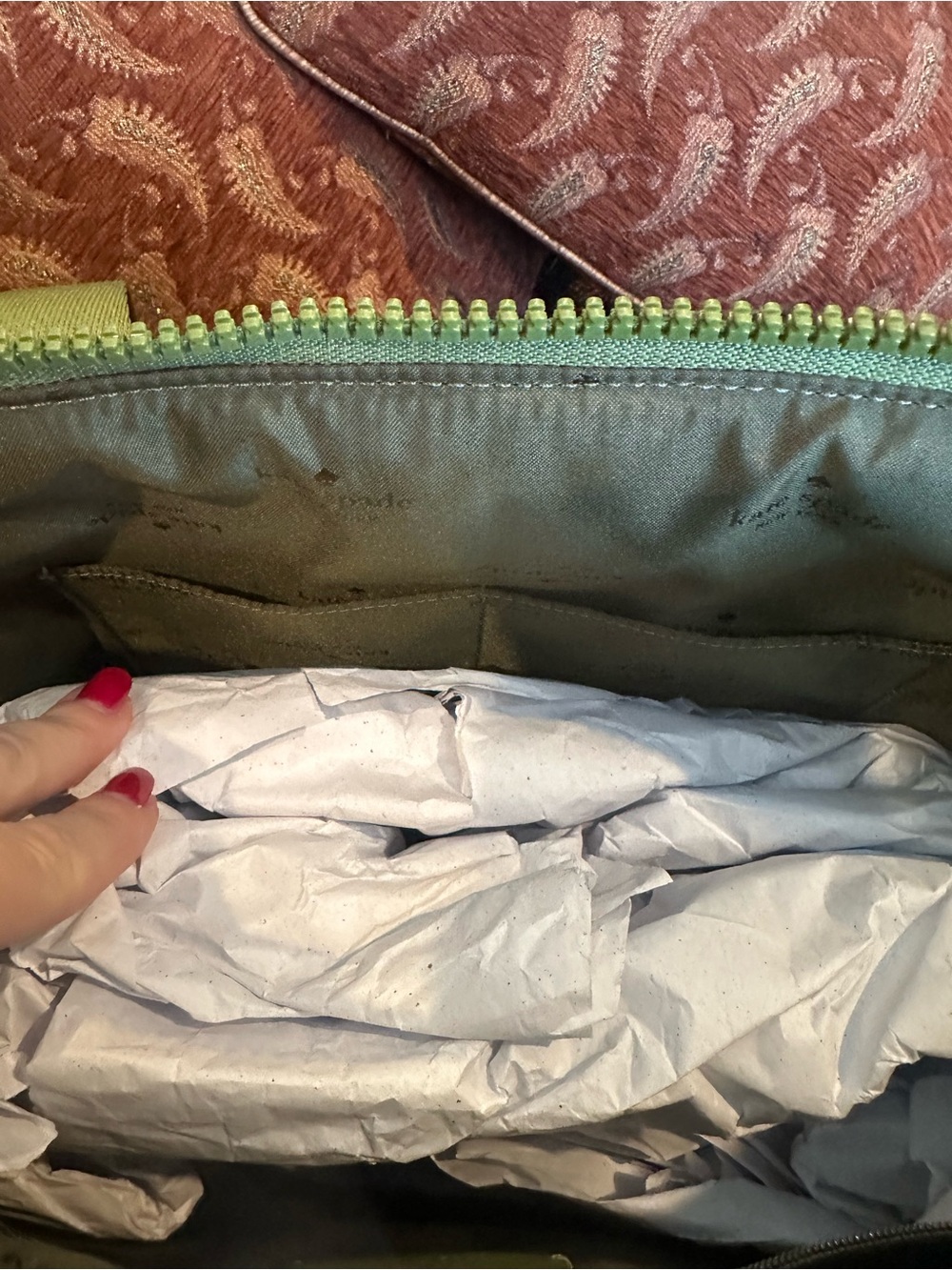 NWT Kate Spade Camden Tote in Kelp Forest Green Gorgeous Quilted Bag - Picture 13 of 16